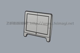 苹果显示器外观模型素材-3D模型下载 