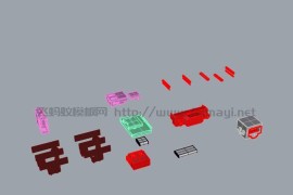 各种USB结构1比1高精度模型素材-3D模型下载 