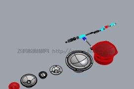 标准喇叭及接口素材-3D模型下载 