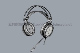 游戏耳麦-外观模型素材-3D模型下载