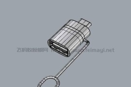 转接头type c to usb模型素材-3D模型下载 