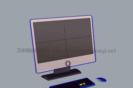 笔记本电脑三件套素材-3D模型下载
