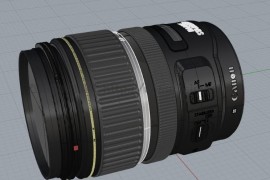 佳能EFS17-85mm IS镜头建模模型素材-3D模型下载 