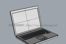 笔记本电脑(简单)素材-3D模型下载