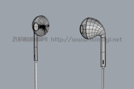 苹果耳机外观模型素材-3D模型下载