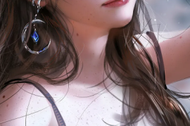 梦幻女孩 女人 女孩子 深色头发 绘画 梦幻艺术 珠宝 手机壁纸 4K壁纸