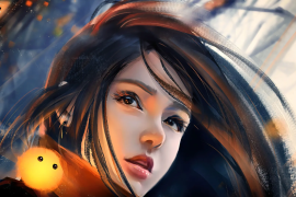 奇幻女孩 女人 脸 绘画 电脑壁纸 4K壁纸