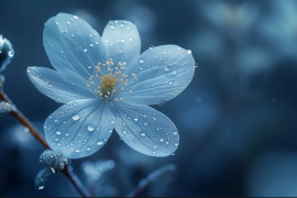 蓝色 鲜花 景深 电脑壁纸 4K壁纸