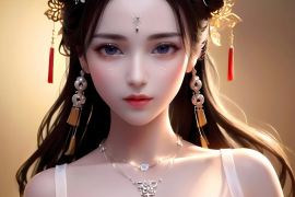 亚洲人 项链 发饰 珠宝 漂亮的女孩肖像