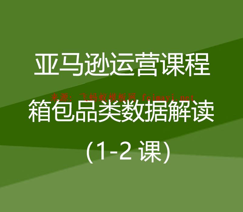 2021亚马逊运营课程Amazon：箱包品类数据解读（1-2课）