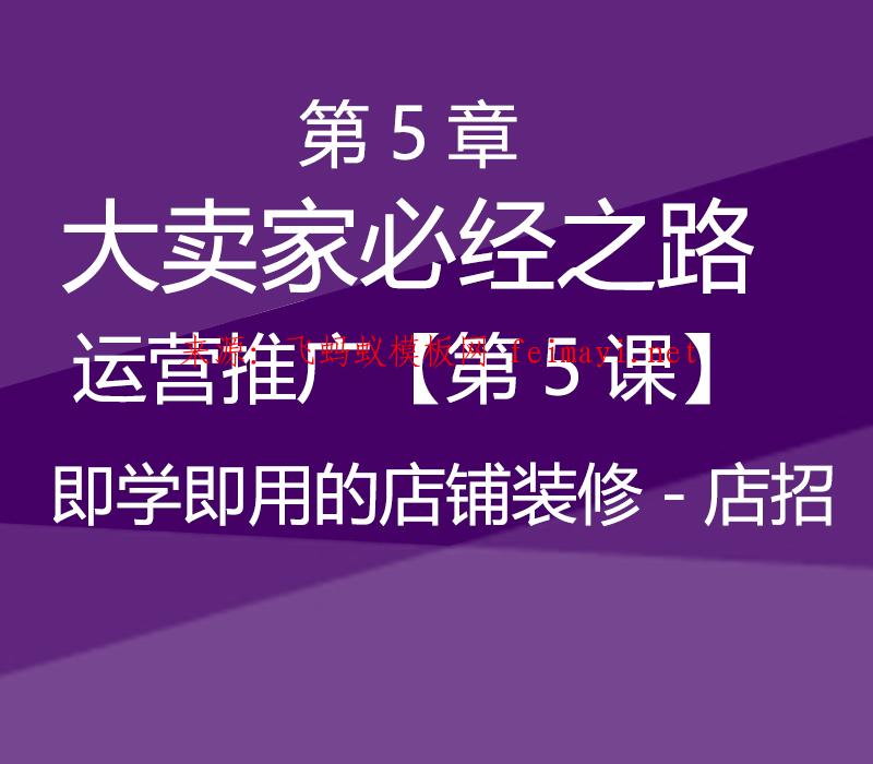 速卖通教程第5章-大卖家必经之路--运营推广【第5课】即学即用的店铺装修-店招 