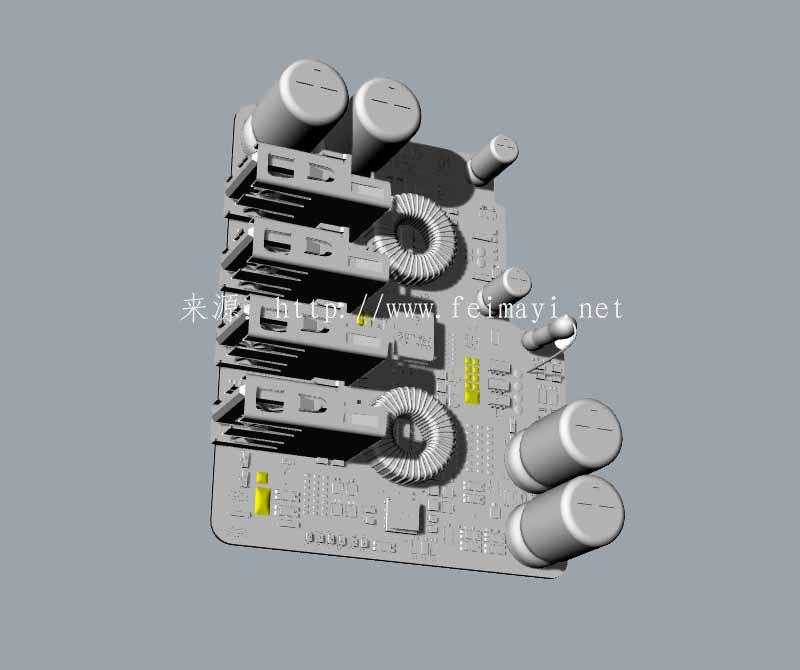 电源4U直充-爆炸3D模型下载